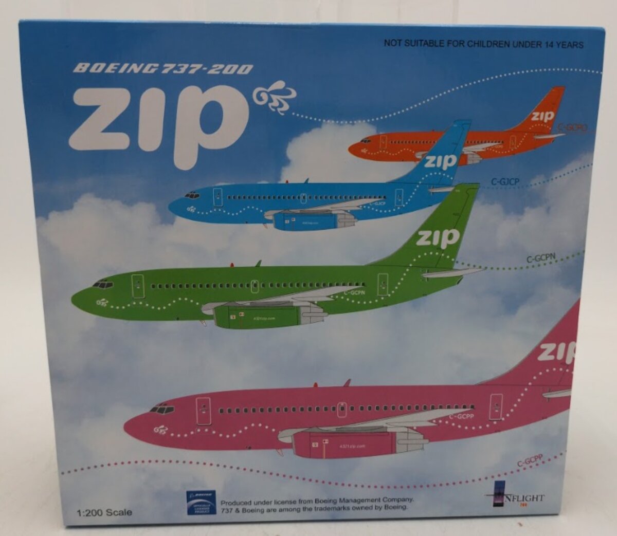 Inflight IF732047 1:200 Zip Air Boeing 737-200 C-GCPN Diecast Metal Airplane