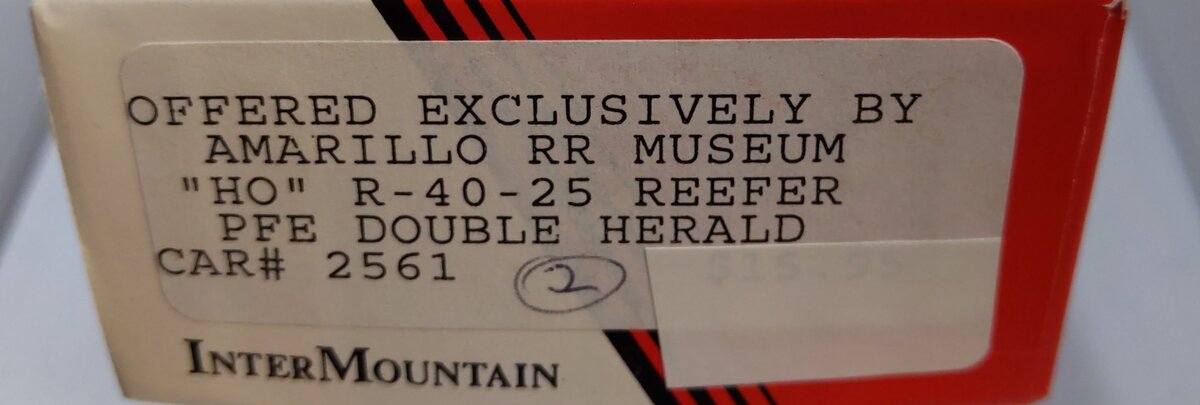 InterMountain 2561 HO Pacific Fruit Express R40-25 Reefer Double Herald Car Kit