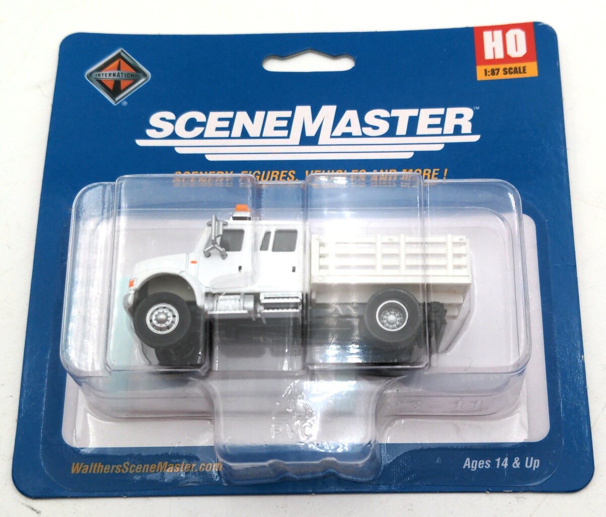 Scene Master 949-11895 Open Stake Bed Utility Truck White w/Company Decal