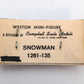 Campbell Scale Models 1261-135 HO Snowman Mini-Figure