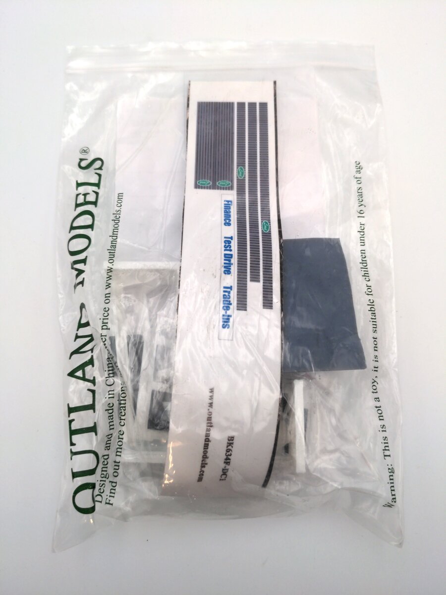 Outland Models BK634F N Scale Car Dealership Building Kit