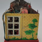 Marx 081424 Prewar Yellow Tinplate HO Whistle Station with Wiring - Incomplete