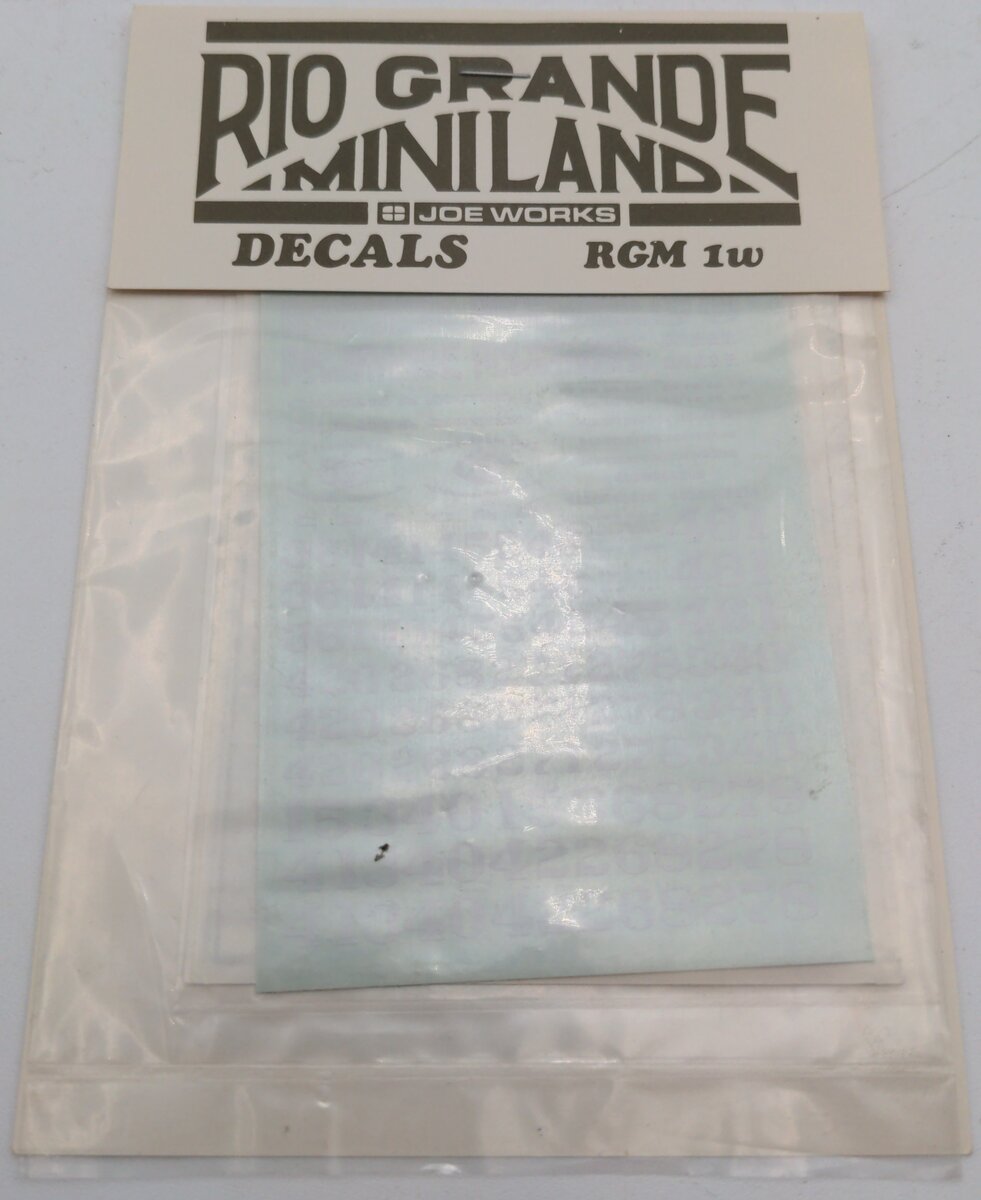 Joe Works RGM1w Rio Grande Mini Land Decals