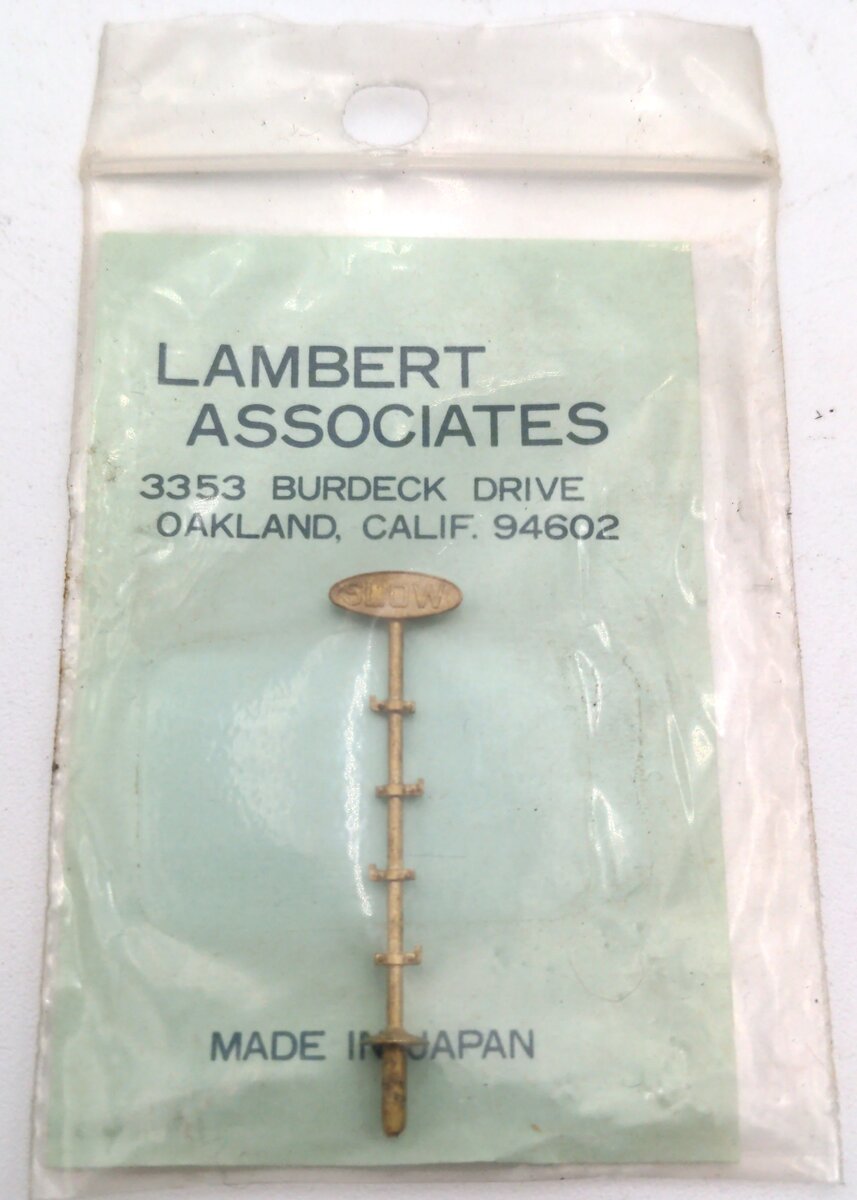 Lambert Brass Trackside "Slow" Yard Sign