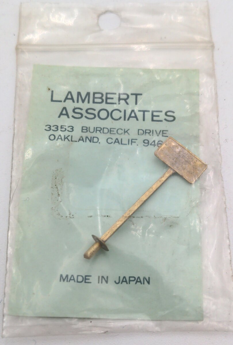 Lambert Brass Steam Locomotive Trackside "Caution" Sign