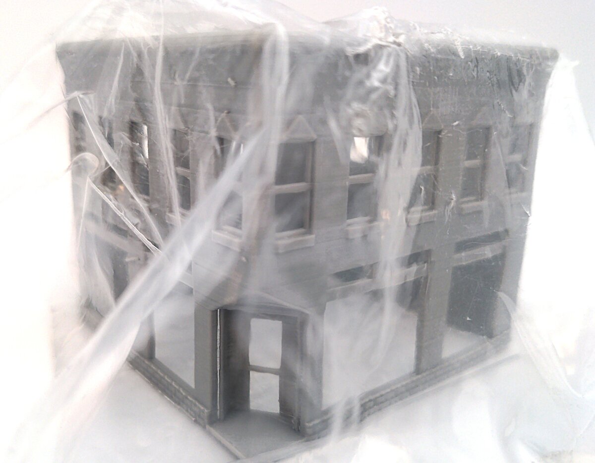 CrutchForm N203R N Scale 3-D Printed Unpainted Corner Store Building
