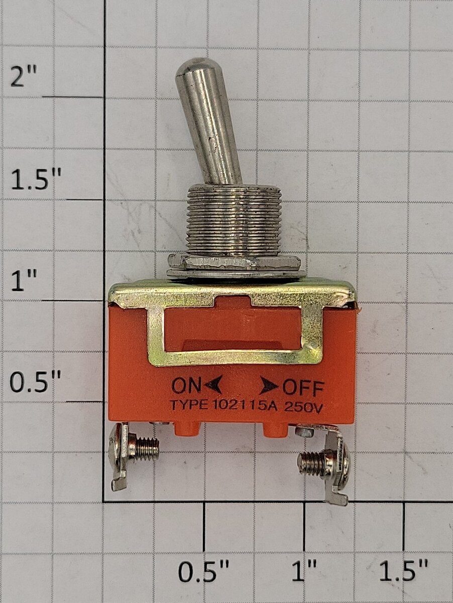 Acme 2-642 Chrome Lever On/Off/On Toggle Switch  250VAC
