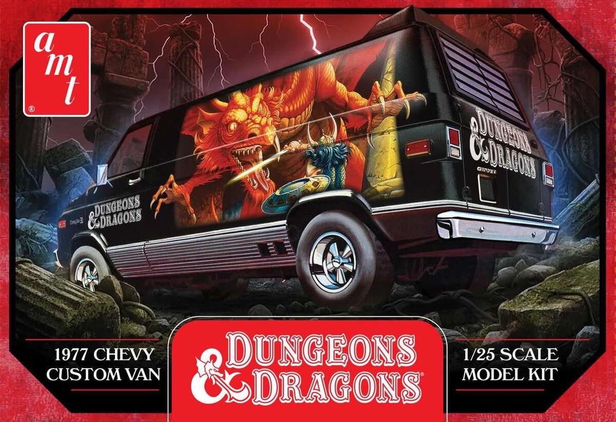 AMT 1568 1:25 Scale 1974 Chevy Van Dungeons & Dragons Plastic Model Kit