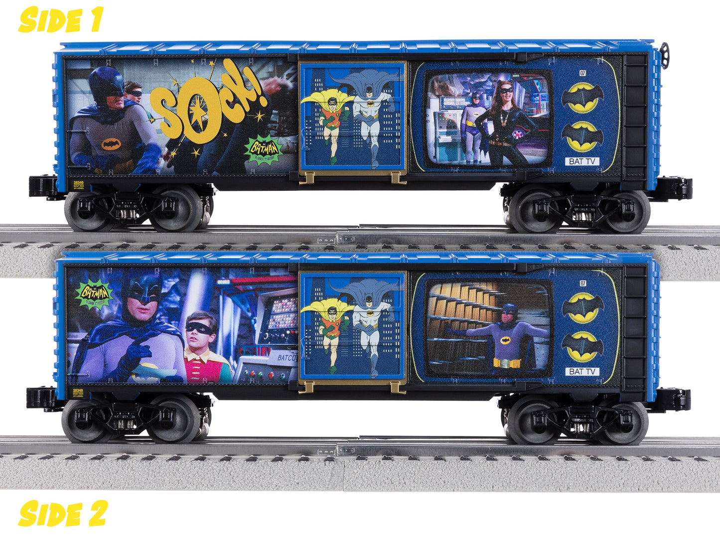 Lionel 2528340 O Batman Illuminated Classic TV Boxcar