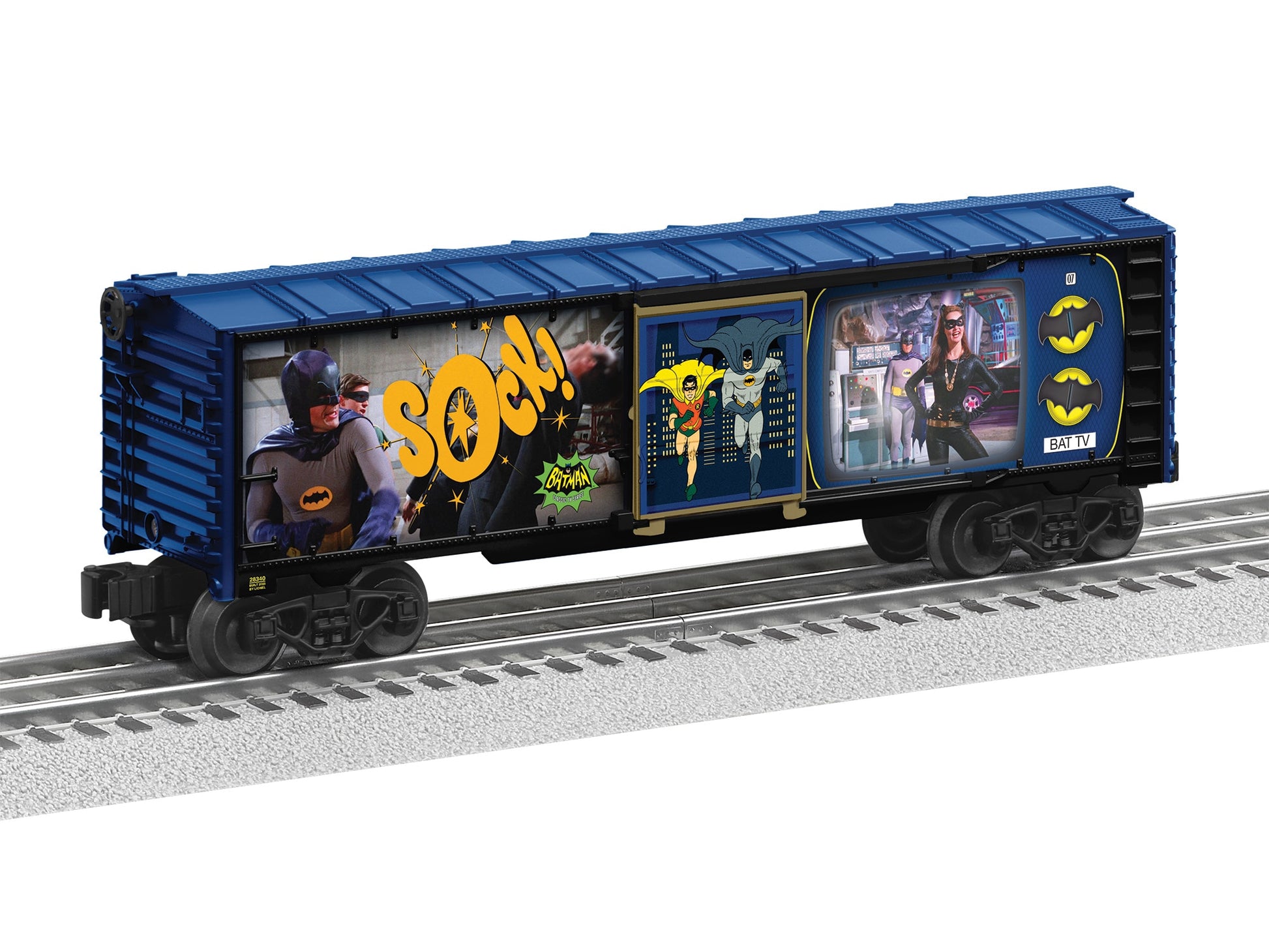 Lionel 2528340 O Batman Illuminated Classic TV Boxcar