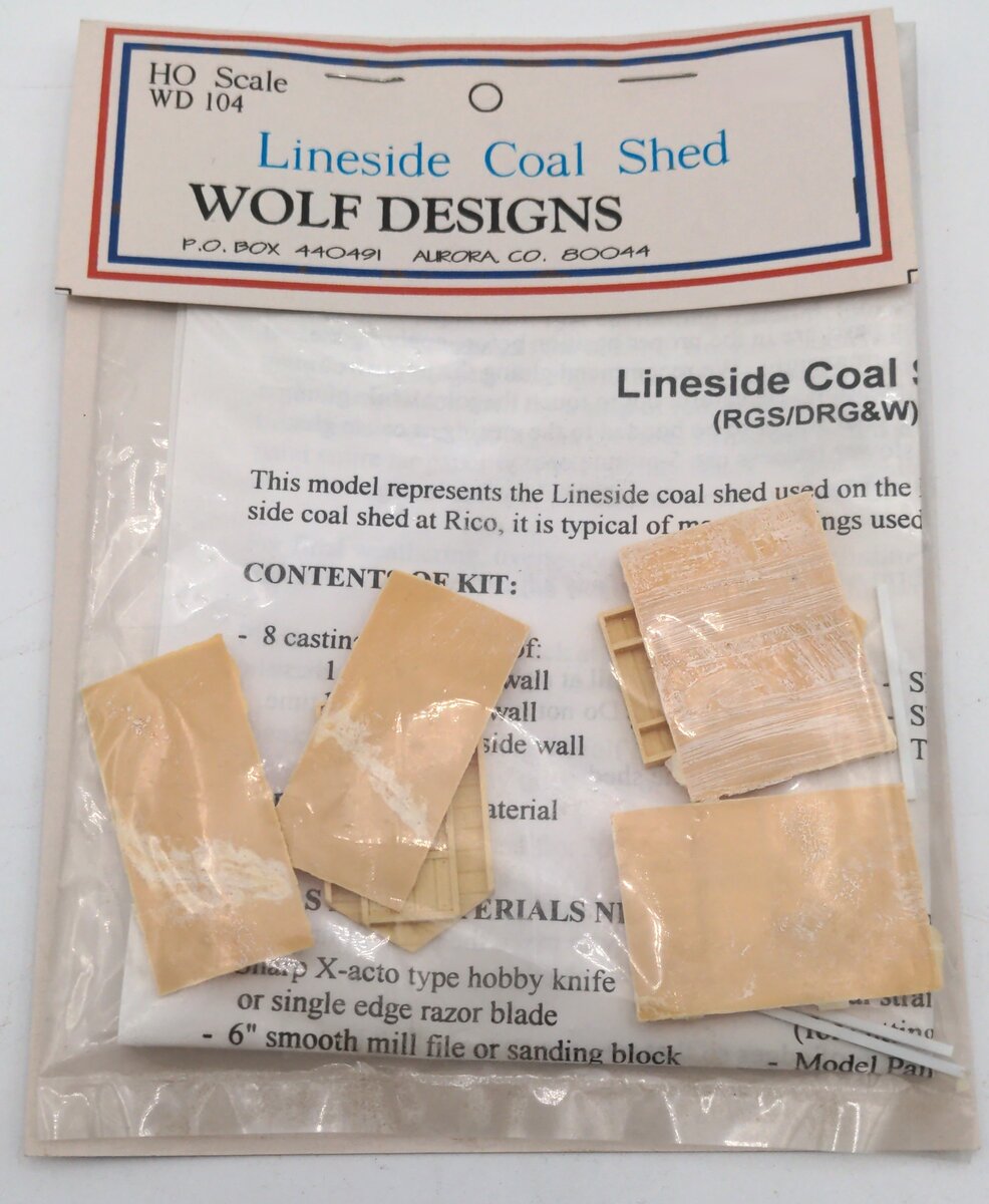 Wolf Designs 104 HO Lineside Coal Shed Building Kit
