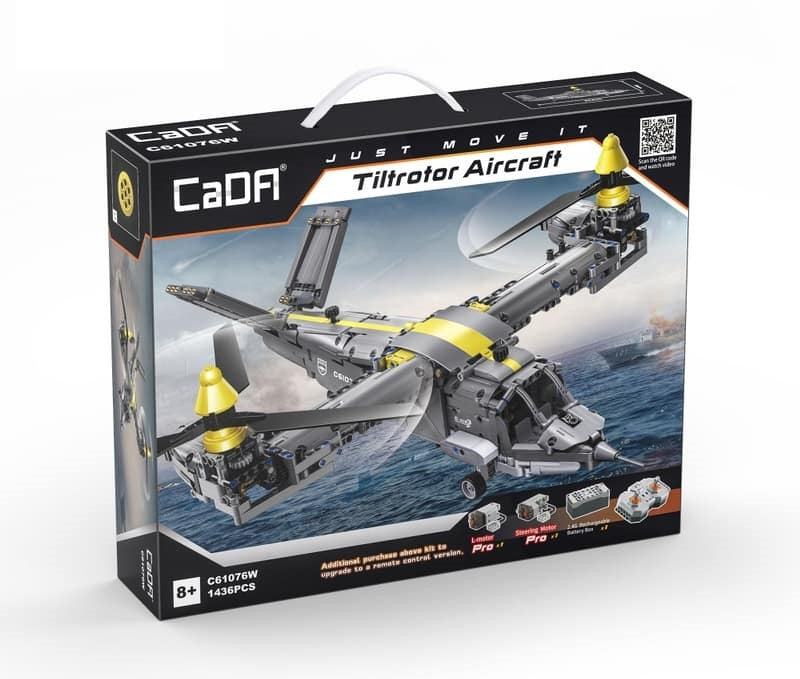 Double Eagle C61076W CaDFi Tiltrotor Aircraft Building Blocks