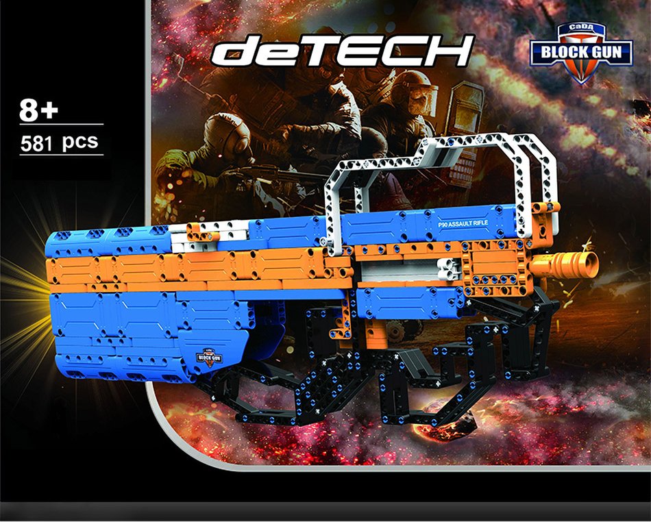 Double Eagle C81003 CaDFi P90 Assault Rifle - Technician Building Blocks
