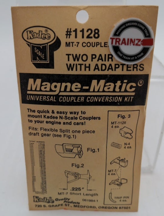 Kadee 1128 N Scale MT-7 Coupler Conversion With Adapters Kit