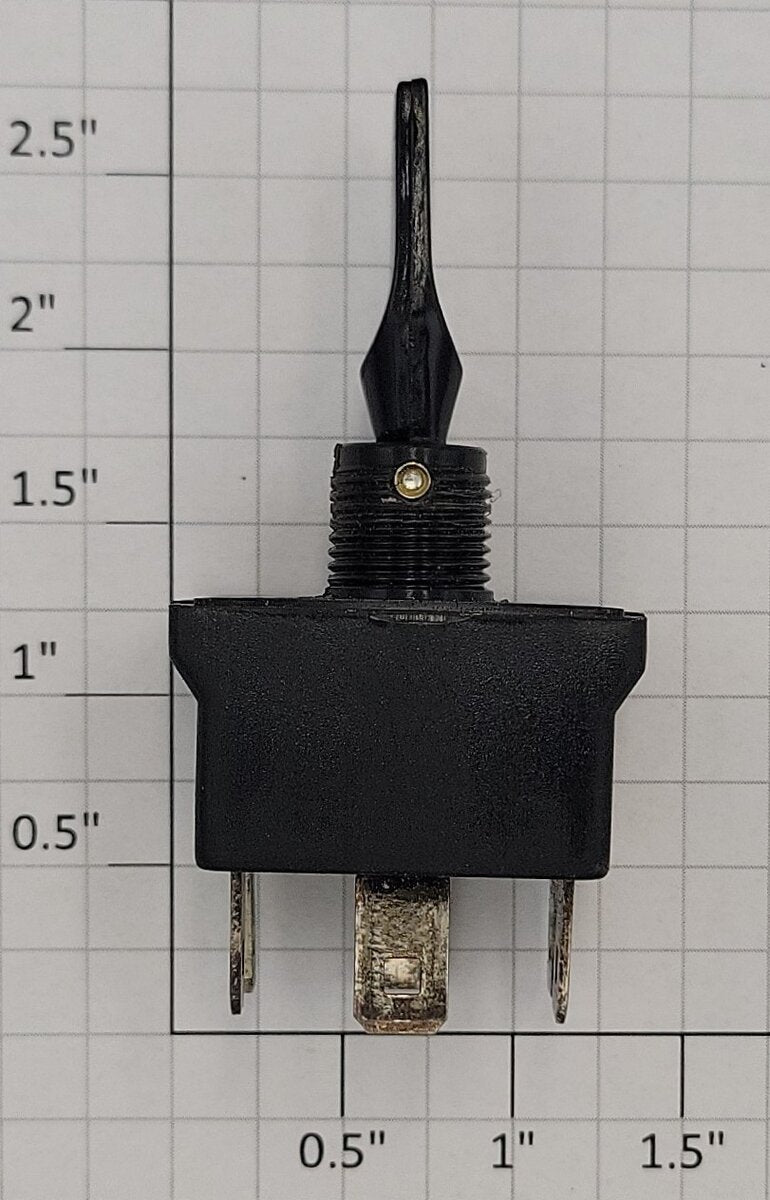 Acme R13-25C 12 Volt 20 Amp Black Paddle Lever Toggle Switch