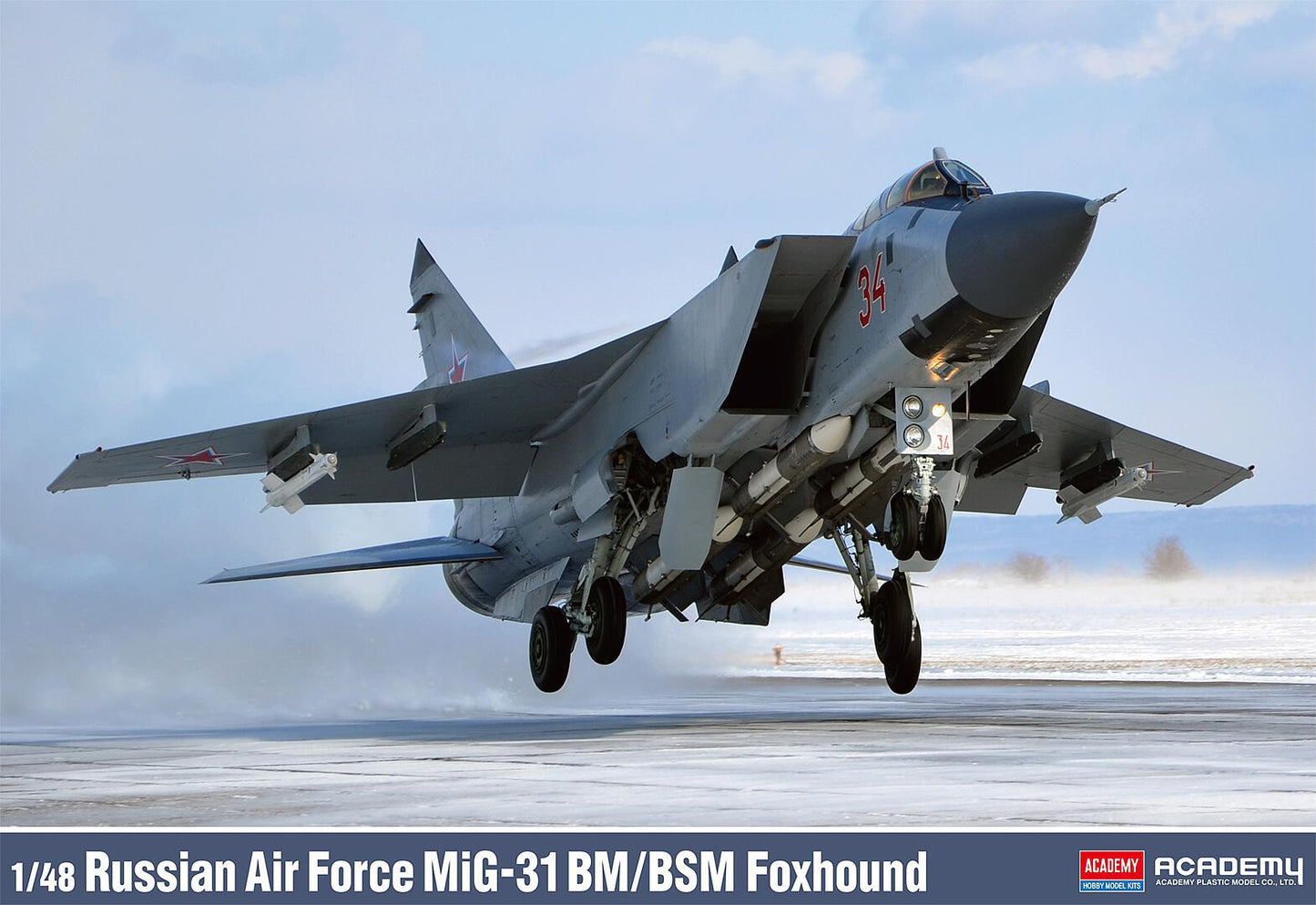 Academy 12364 1:48 Russian AF MiG-31 BM/BSM Foxhound Aircraft Plastic Model Kit