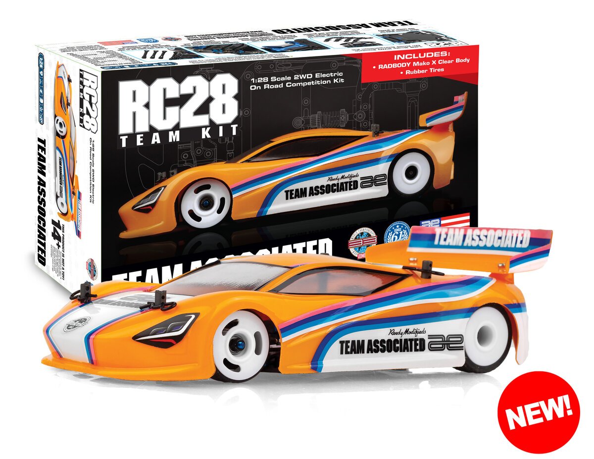 Team Associated 20168 1:28 RC28R Team Kit with Body and Tires