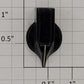 Dakaware 2300C 1/4" Shaft Black Raised Chicken Head Knob with Set Screw