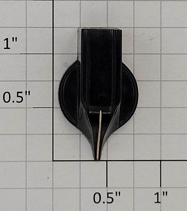 Dakaware 2300C 1/4" Shaft Black Raised Chicken Head Knob with Set Screw