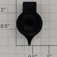 Dakaware 2300C 1/4" Shaft Black Raised Chicken Head Knob with Set Screw