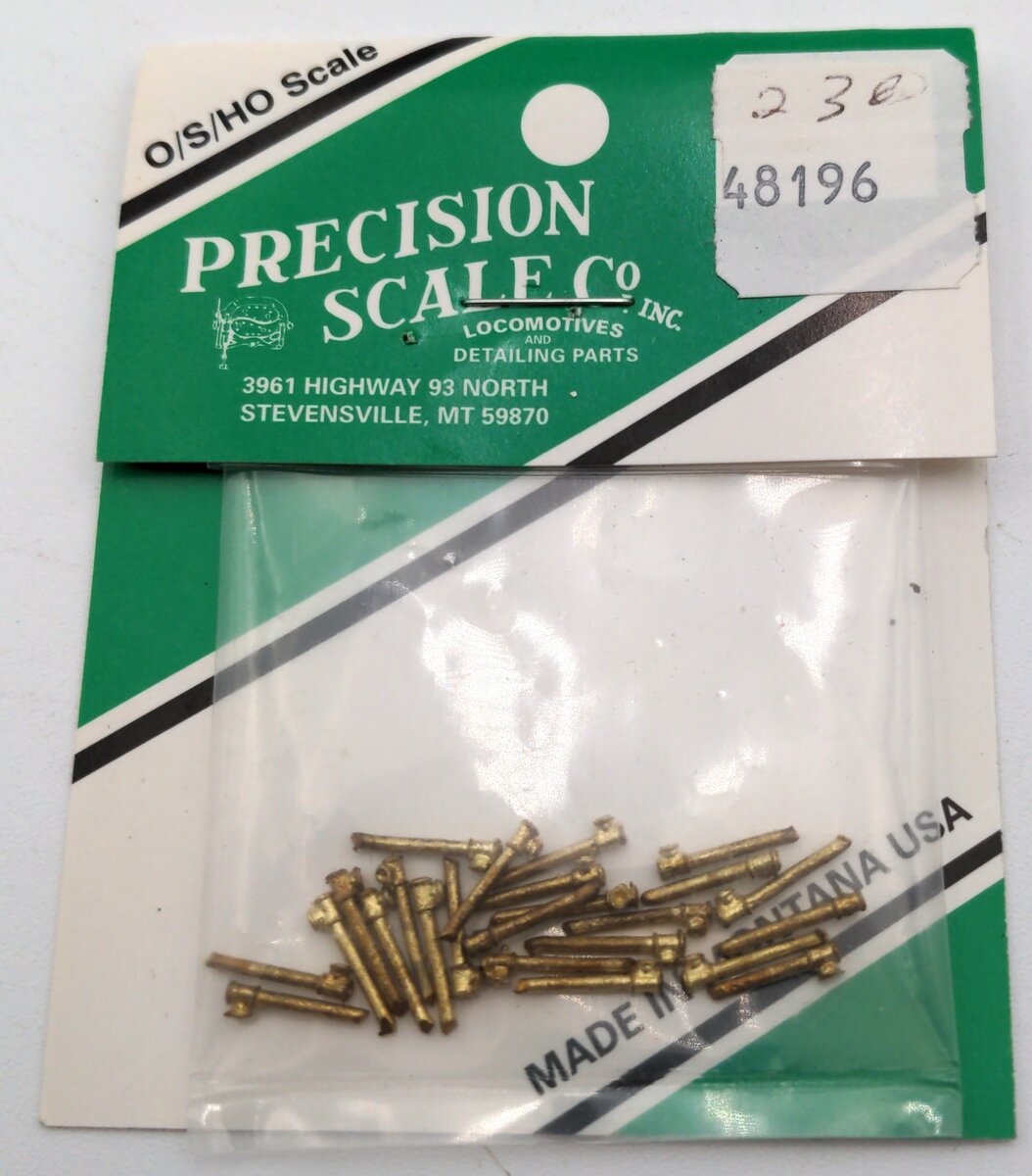 Precision Scale Co. 48196 HO .032" Brass Dimple Pipe Tees