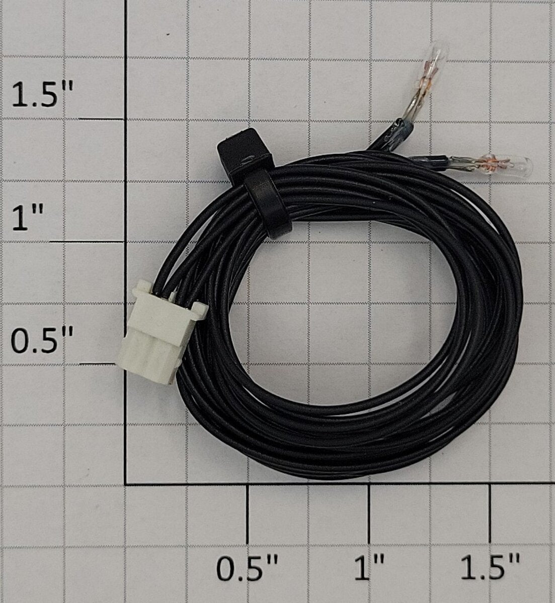 MTH CA-0000118 6 Volt 2.3mm OD GOW Dual Light Bulb with White 2-Pin Connector
