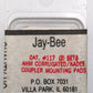 Jay Bee 117 HO Corrugated Kadee Coupler Mounting Pads