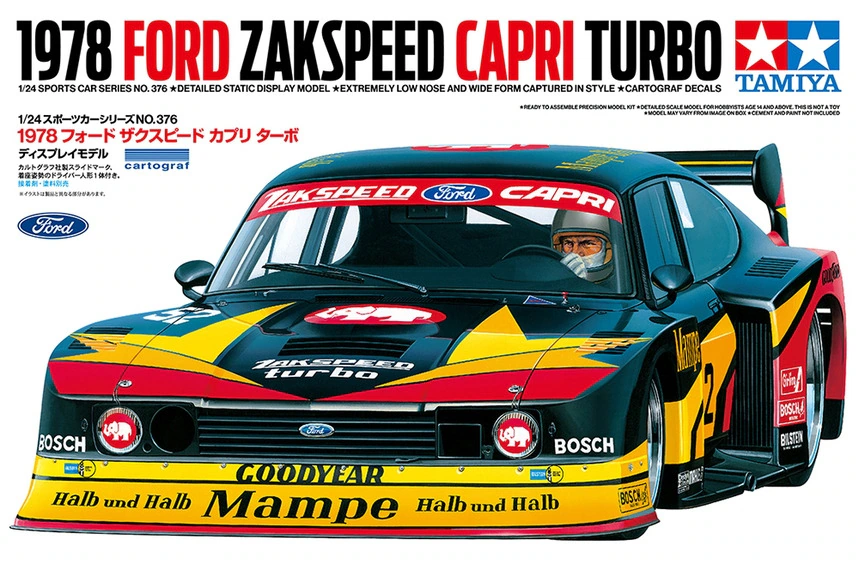 Tamiya 24376 1:24 1978 Ford Zakspeed Capri Turbo Race Car Plastic Model Kit