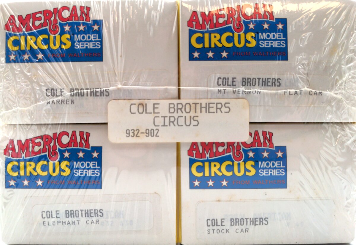 Walthers 932-902 HO American Circus Series Cole Brothers Circus Lot (Set of 4)
