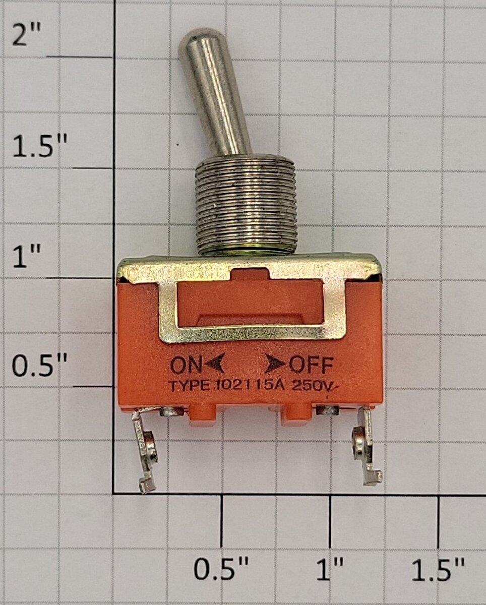 Acme 7-1029 250 Volt Chrome On/Off Lever Toggle Switch
