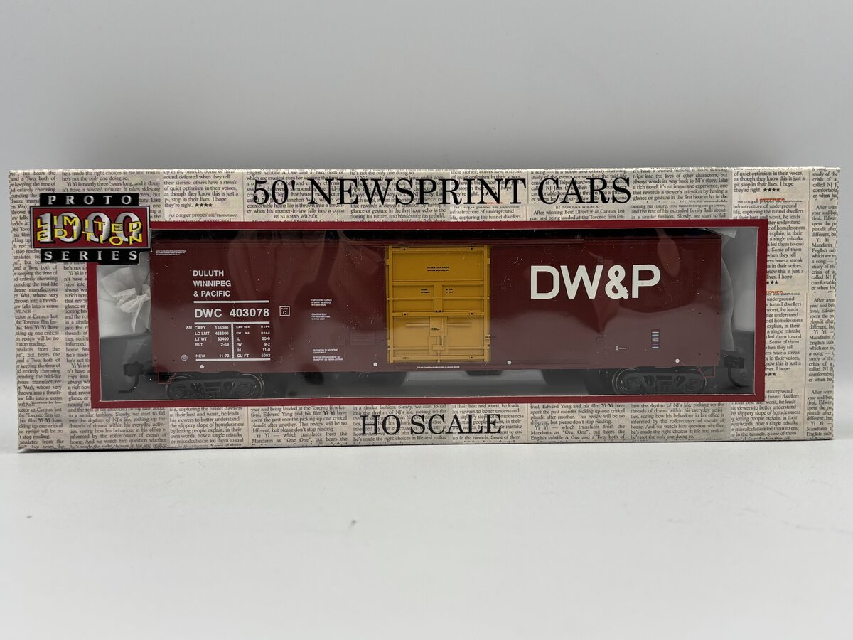Proto 2000 20207 HO Scale DW&P 50' Newsprint Boxcars