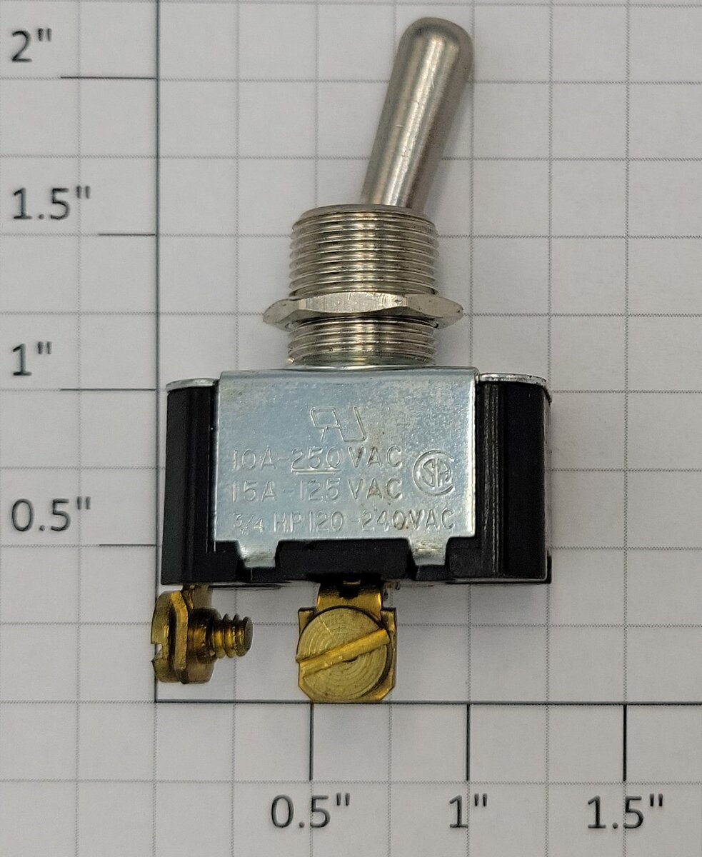 Carling 5-1103 On/Off Toggle Switch 10 Amp @ 250 Vac or 15 Amp @ 125 Vac