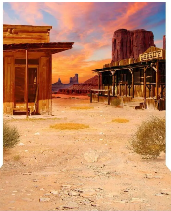 HO West B104 HO On The Desert Full Color Landscape Backdrop 38 `/1