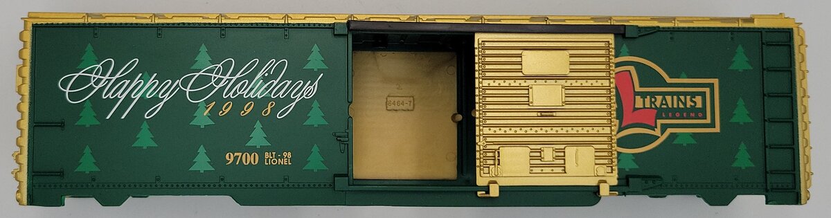 Lionel 9700-1 Painted Green and Gold O Gauge 1998 Christmas Boxcar Shell