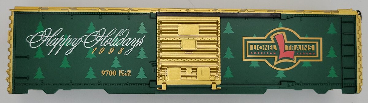 Lionel 9700-1 Painted Green and Gold O Gauge 1998 Christmas Boxcar Shell
