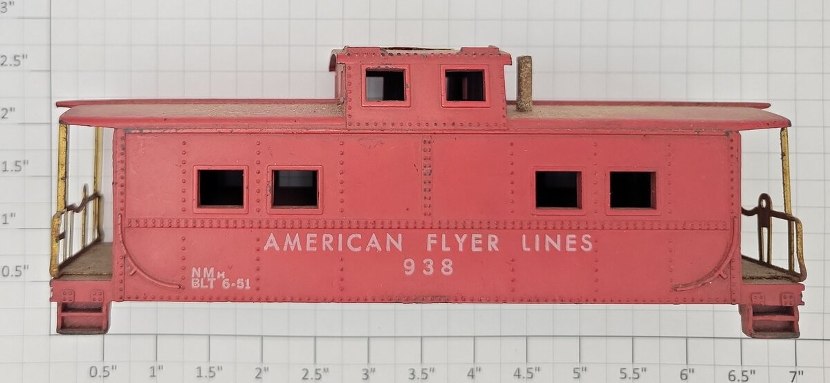 American Flyer PA9985 "American Flyer Lines" Cupola Caboose Shell and Frame #938