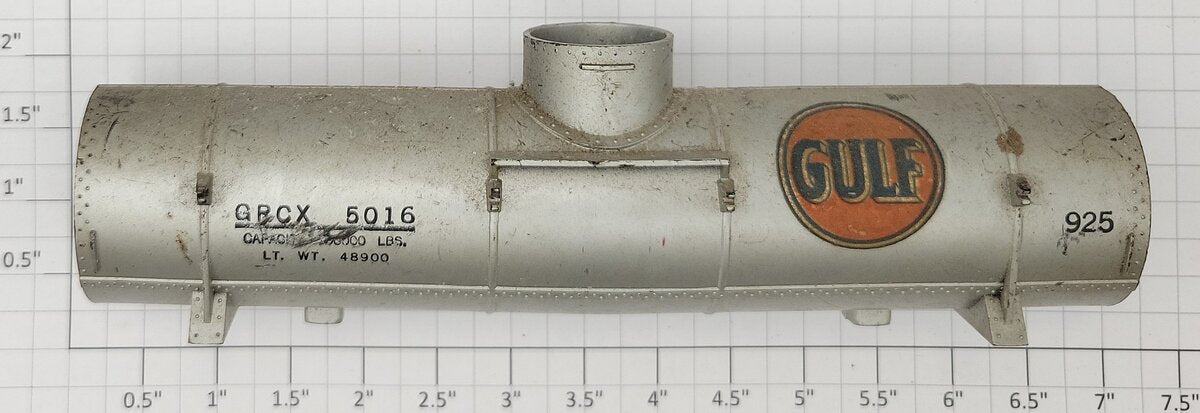 American Flyer 925-ST Gulf Silver Single Dome Tank Car Body #925