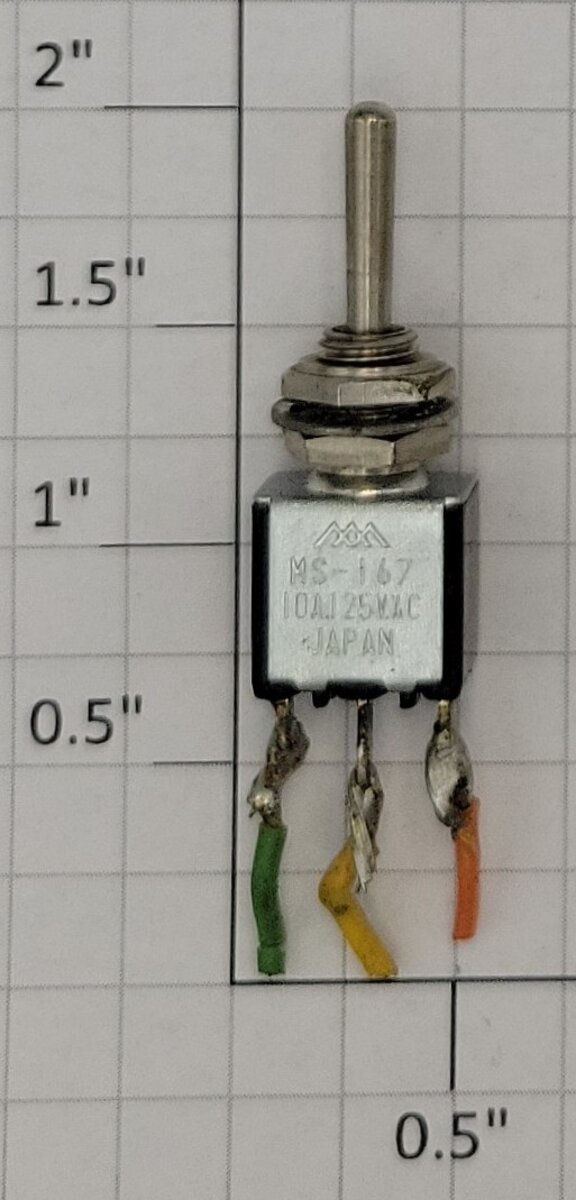 Acme MS-167 On/Off/On Toggle Switch 10A @ 125VAC