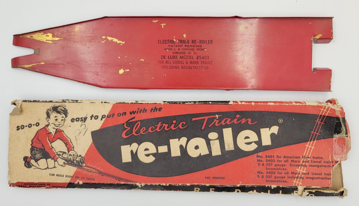 General Machine Works No. 5403 O Gauge Brass Re-Railer Ramp in Original Box