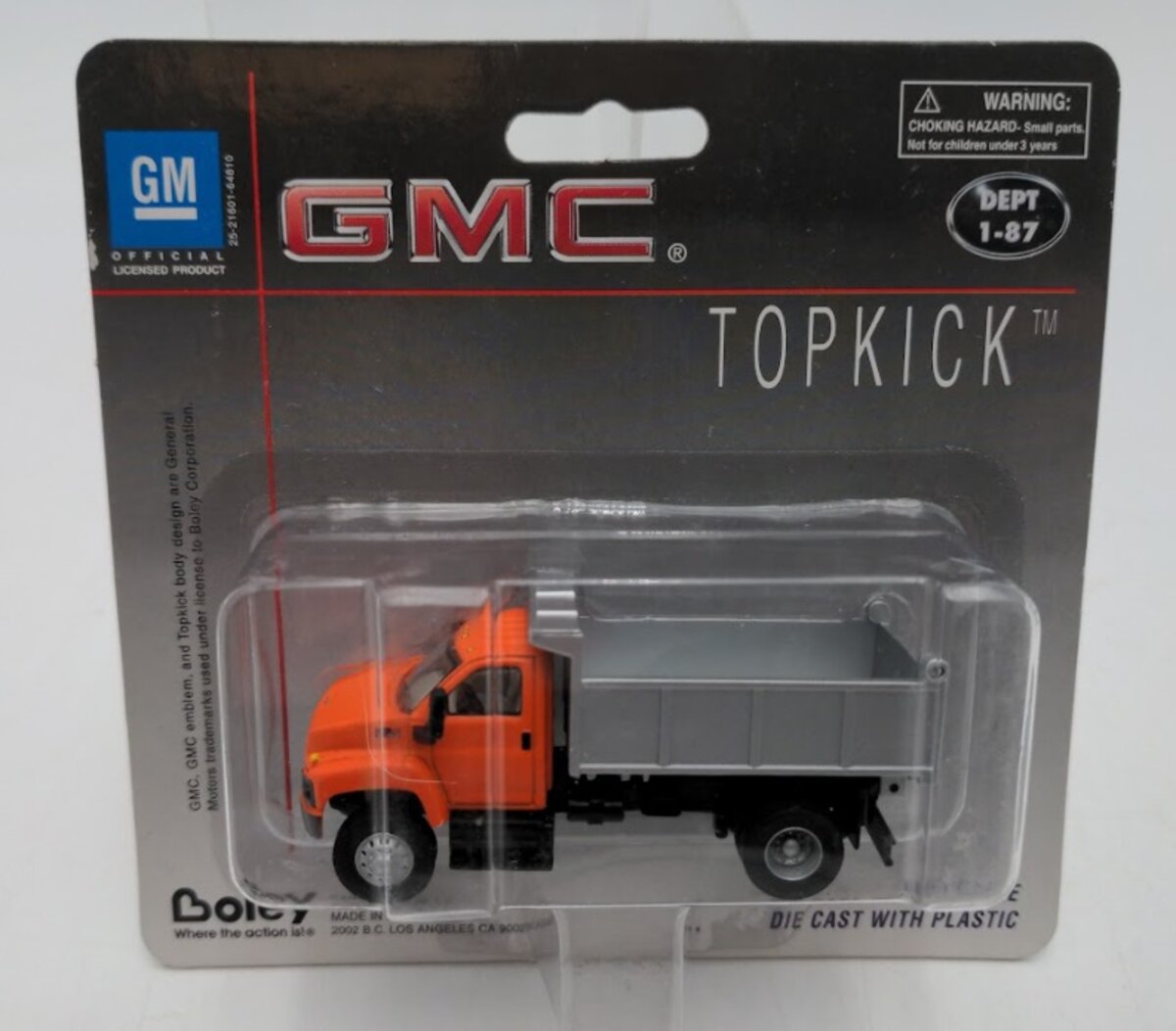 Boley 3009-96 HO Scale Dept 1-87 GMC Gray Dump Truck Vehicle / Orange Cab