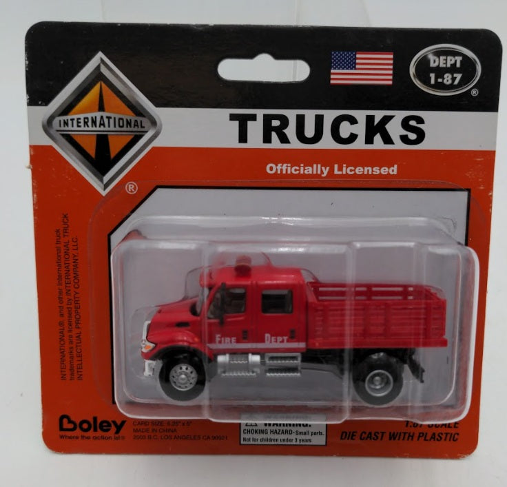 Boley 4577-11 HO Dept 1-87 International Fire Department Stake Truck