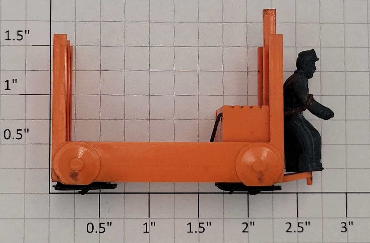Lionel 356-35 Orange Baggage Cart Truck and Figure