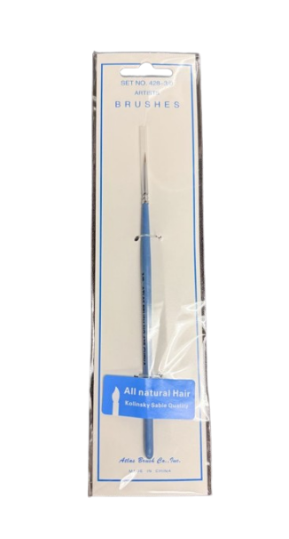 Atlas Brush 428-3/0 Kolinsky Sable #3/0 Detail Brush