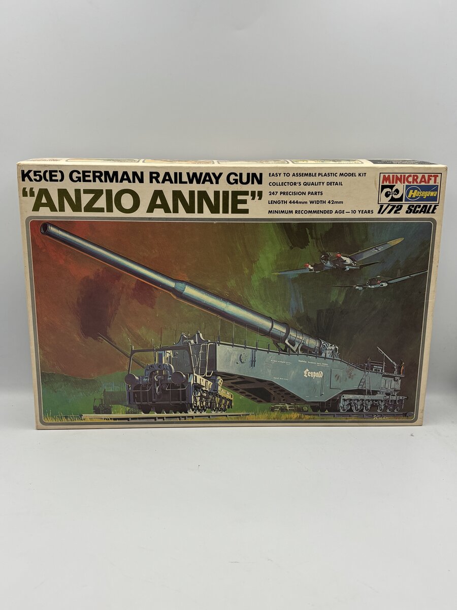 Minicraft 728 German Railway Gun Anzio Annie 1:72 Model Kit