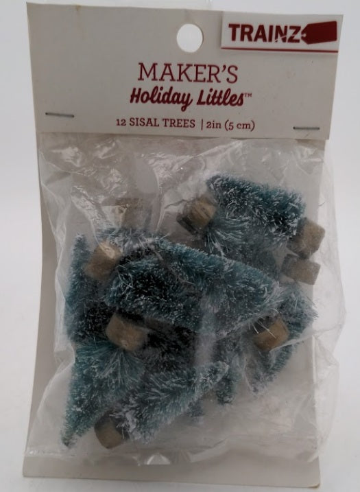 Acme 1552-9886 By Maker's Holiday Littles Green Sisal Trees Snowin (Pack of 12)