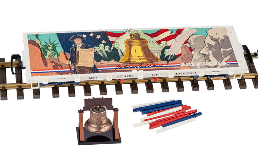 LGB 40598 G 250 Years of America Flat Car w/Metal Wheels