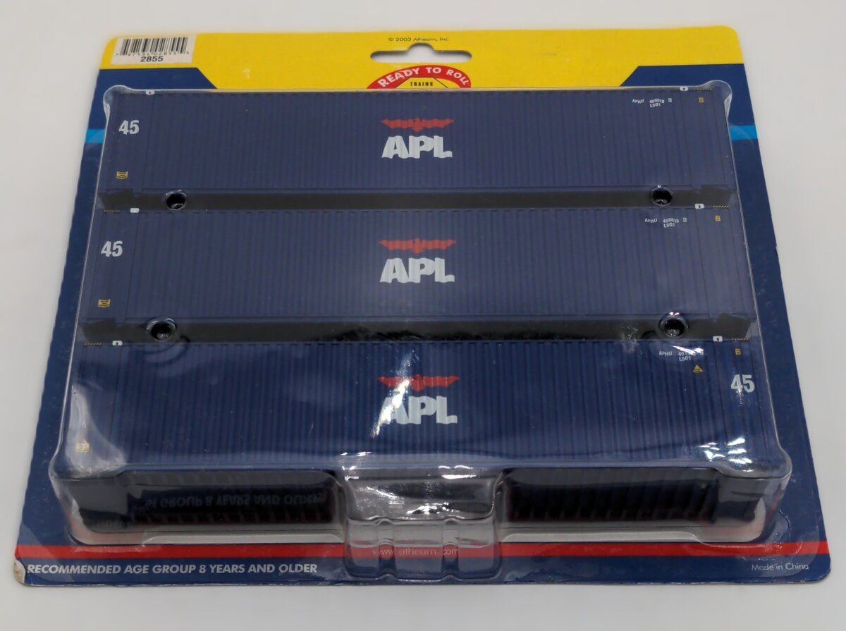 Athearn 2855 APL 45' "Dry Box" Corrugated Container (3-Pack)
