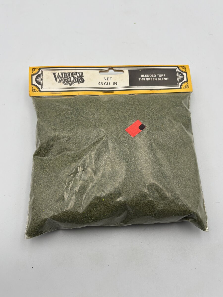 Woodland Scenics T-49 Blended Turf Bag Green Blend 45 Cu Inches