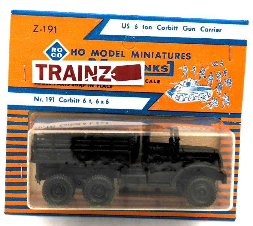 Roco Z-191 Minitanks WWII US 6 Ton Corbit Gun Carrier Plastic Truck