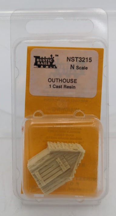 Rustic Rails NST3215 N Scale Rustic Rails Outhouse Cast Resin Assembled
